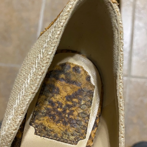 Dior canvas w/snakeskin heels - Picture 5 of 12
